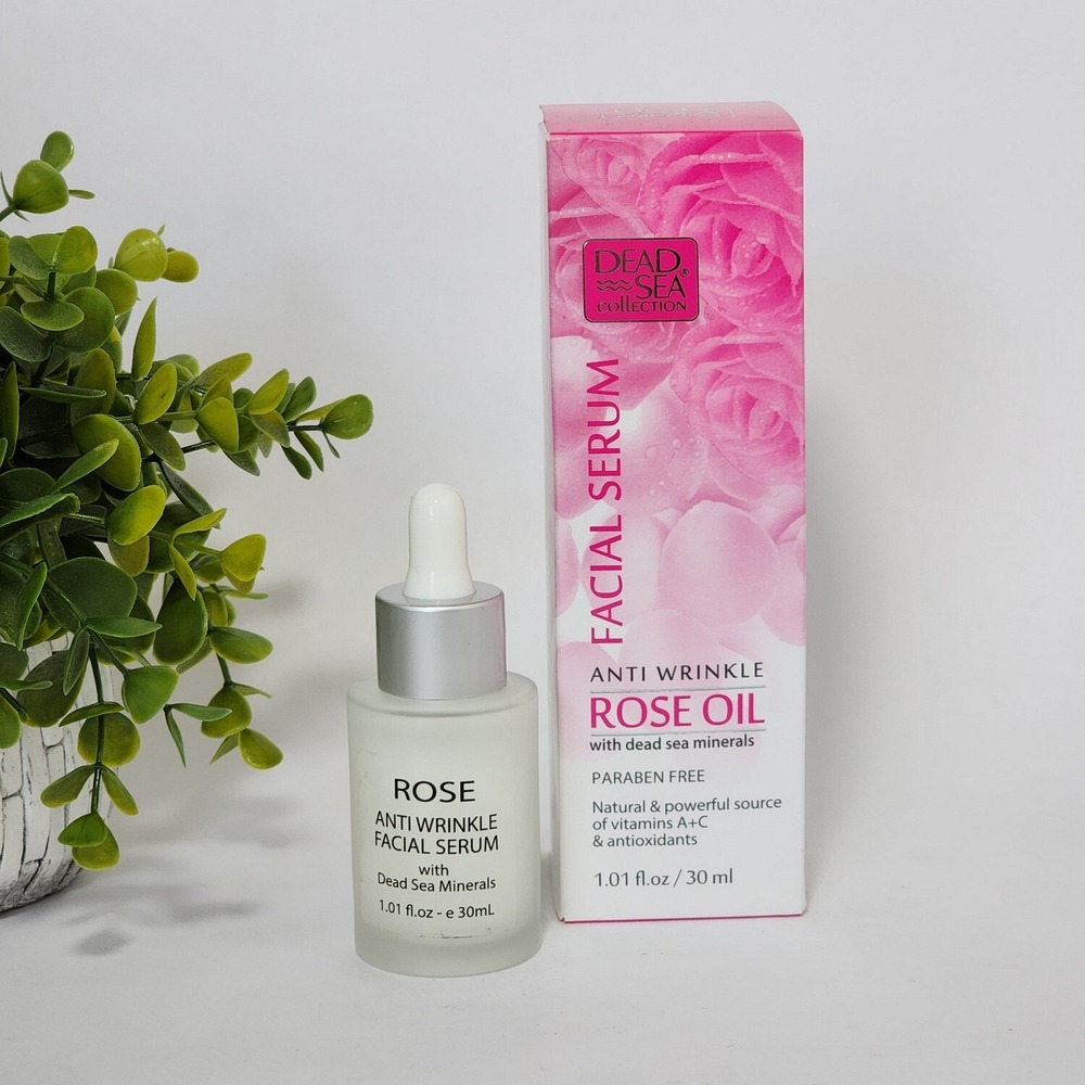 Anti-Wrinkle Rose Oil Facial Serum with Dead Sea Minerals 1.01 fl oz / 30 mL